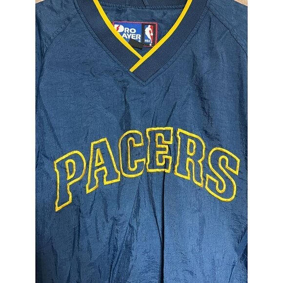 Vintage NBA Pro Player Indiana Pacers V-Neck Pullover Jacket Size XL Embroidered - Picture 2 of 12